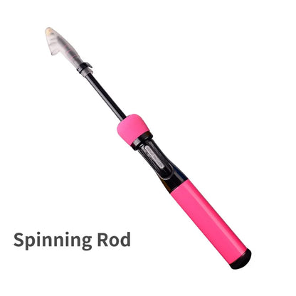 1.2m 1.5m Spinning Rod Carbon Fiber Ultralight Telescopic Casting Rod Kids Travel Mini Pole Fishing Reel Carp Fishing Tools