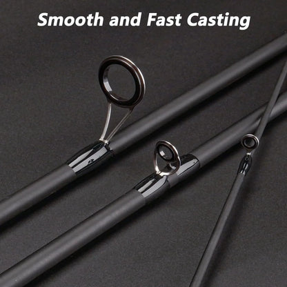 1.98m 2.1m Lure Rod Travel Fishing Rod 4 Section 100% Hight Carbon 4-25g Power Spinning Casting Rod Ultra-Short Portable