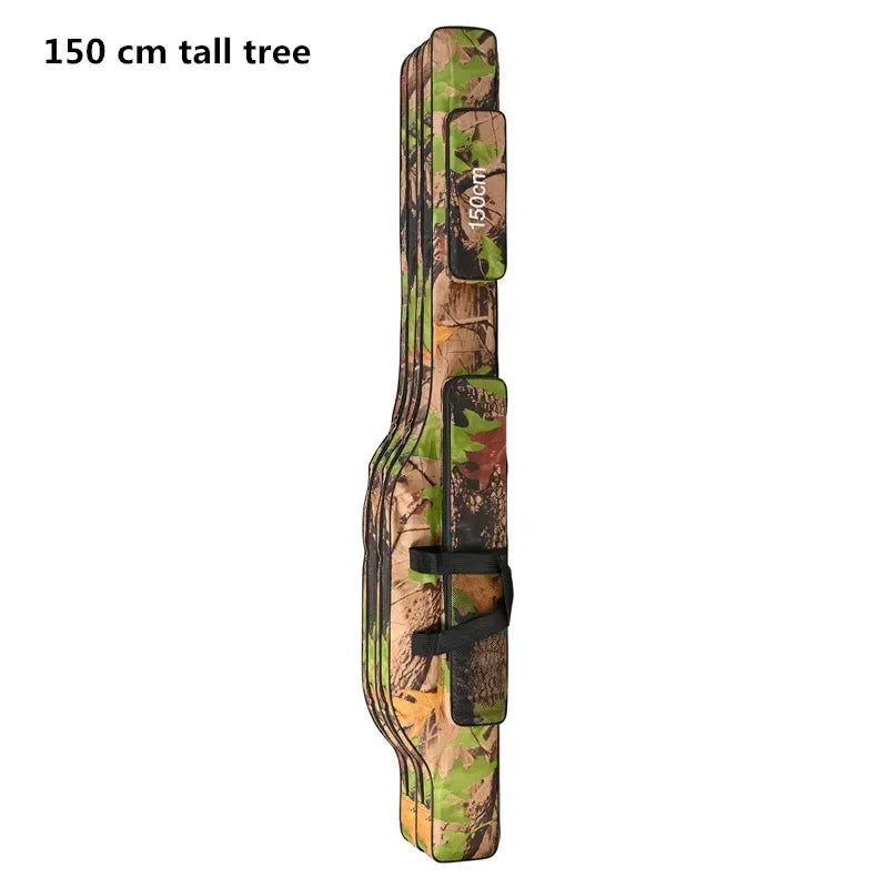1.3m/1.5m double-layer foldable big belly sea fishing bag, outdoor storage fishing kit, double shoulder fishing rod bag