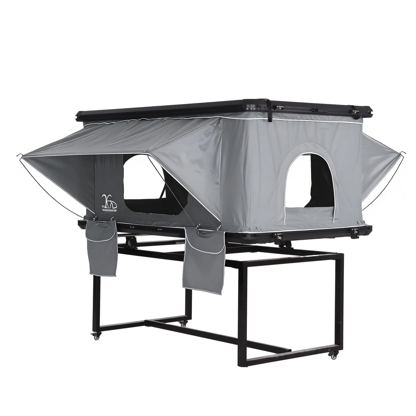 YoungHunter Aluminum Roof Top Tent for 1-2 Person Hardtop SUV 4x4 Straight up Design with Gray Fabric 320gms