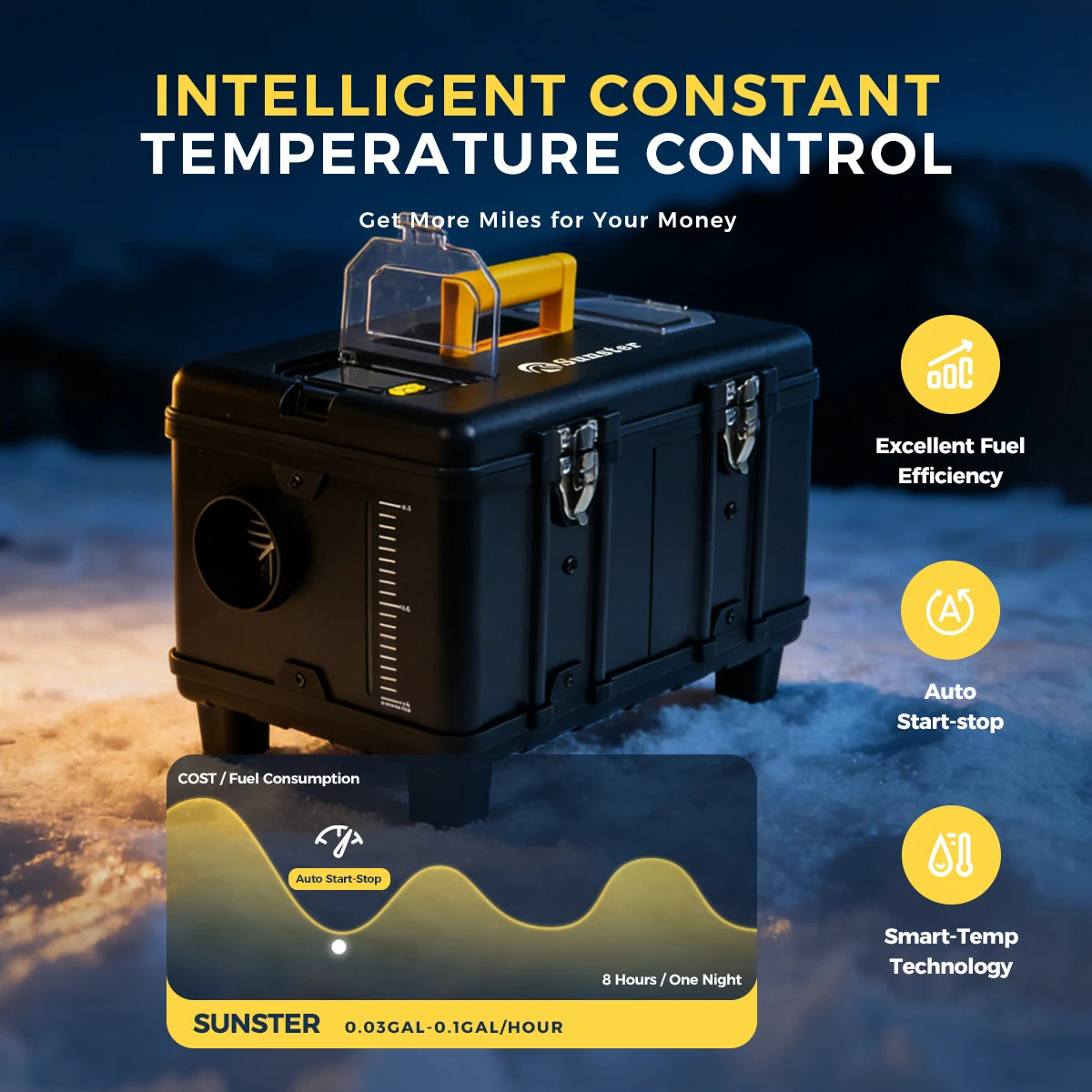 TB10 8KW Diesel Air Heater 12V/24V/110-240V Night Heater With Adapter/Bluetooth/LCD/Auto Start-Stop For Truck Camping Factory RV
