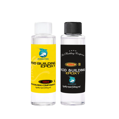 Rod Building Epoxy Set, A&B Glue for Fishing Pole Repair, Waterproof Adhesive for Guide Eye Binding Tool ZORILYNX