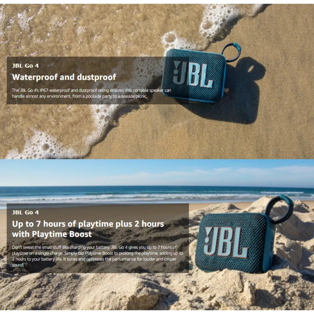 JBL GO 4 Wireless Bluetooth 5.3 Speaker Portable Speaker Outdoor Speakers Sports IP67 Waterproof Outdoor Bass Speaker JBL GO4