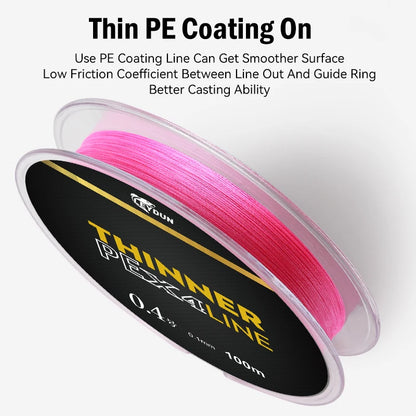 Leydun Micro THINNER Fishing Lines 100m 150m 4 Strands Braided PE Japan Monofilament Fishing Line Set Carp Fly Fishing Wire