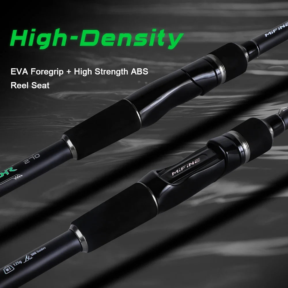 MIFINE HONOR Telescopic Travel Fishing Rod CW 3-18g 6-27g Spinning Rods 2.1M 2.4M 2.7M 24T Carbon Fiber Solid Tip Portable Rods