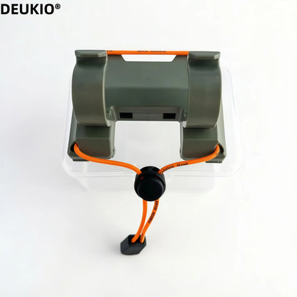 DEUKIO Outdoor Belt Clip Rod Holder Hands-Free Slide Lock System with 360° Rotation for Fly Fishing and Spinning Rods