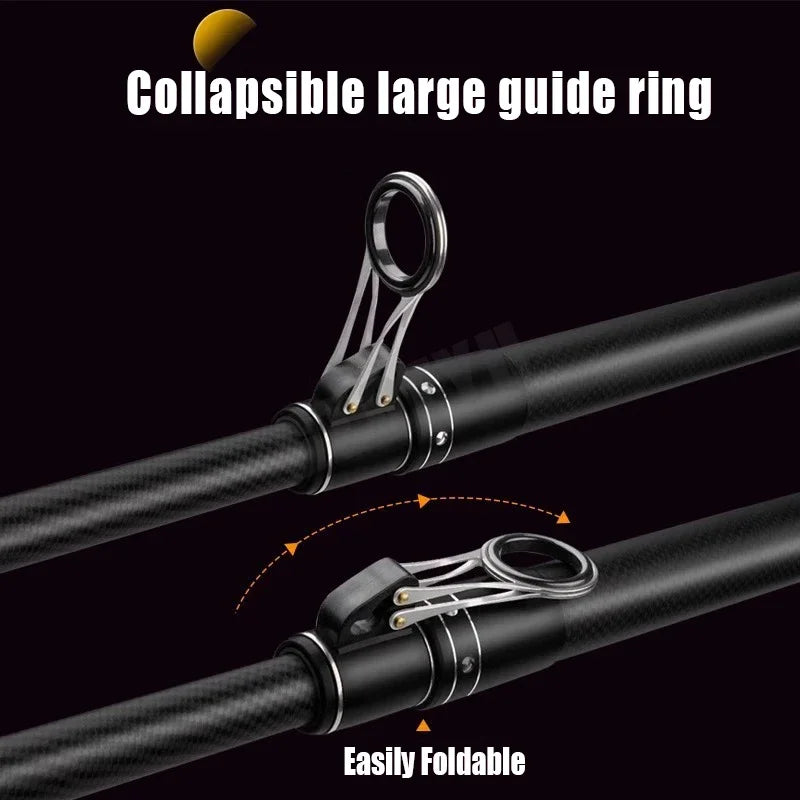 3.6m 4.5m 5.0m 5.4m Telescopic Fishing Rod Distance Throwing Spinning Rod Throwing Surfcasting Carbon Baitcasting Beach Rock Rod