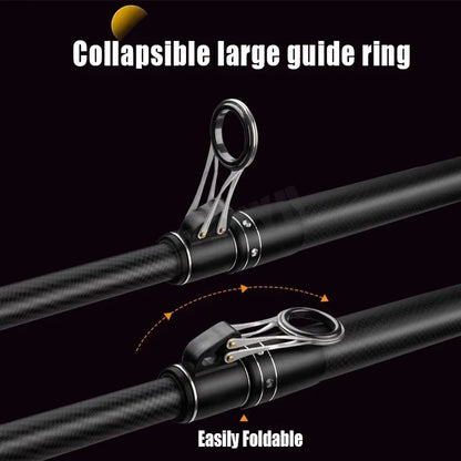 3.6m 4.5m 5.0m 5.4m Telescopic Fishing Rod Distance Throwing Spinning Rod Throwing Surfcasting Carbon Baitcasting Beach Rock Rod