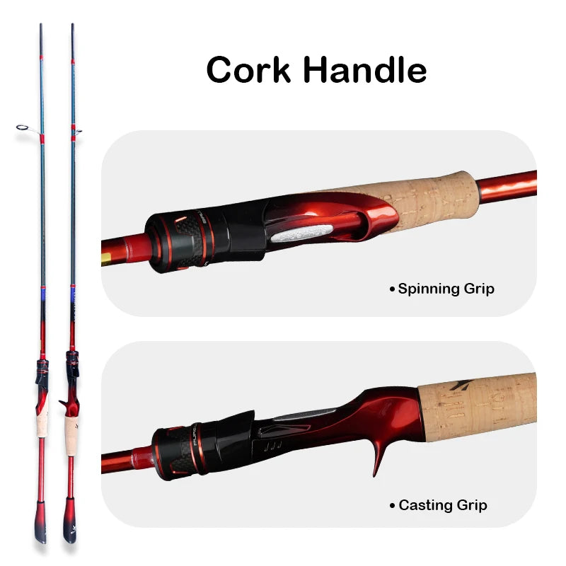 PURELURE MARRONE Spinning Rod and Casting Rod Combo High Carbon Universal Long Throwing Fishing Rod FUJI Ring Fast
