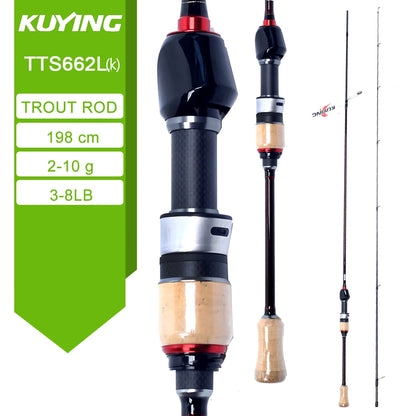 KUYING TETON Stream Trout 1-3lb 2-4lb 3-8lb Fishing Rod Lure Cane Spinning Baitcasting FUJI Carbon UL L SUL Ultralight