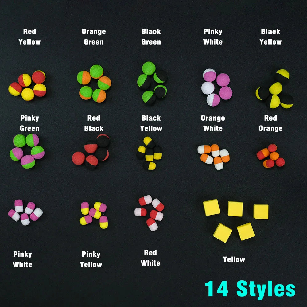 70Pcs Complete Fishing Float Kit with Tackle Box, Assorted Foam Fishing Bobbers Strike Indicators for Carp Trout Fishing