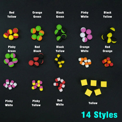 70Pcs Complete Fishing Float Kit with Tackle Box, Assorted Foam Fishing Bobbers Strike Indicators for Carp Trout Fishing