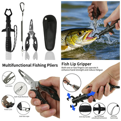 Fishing Tool Kit Durable Silicone Mesh Fishing Net Muti-Function Catch and Release Lightweight Portable Landing Net with Handle