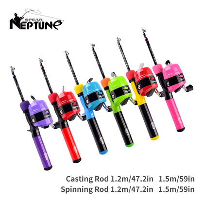 1.2m 1.5m Spinning Rod Carbon Fiber Ultralight Telescopic Casting Rod Kids Travel Mini Pole Fishing Reel Carp Fishing Tools