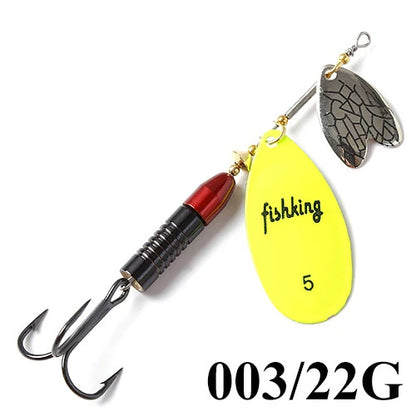 FISHKING Double Metal Spoon Fishing Lure Spoon Crankbaits Fishing Wobblers Pike Crochet Kit Artificial Bait