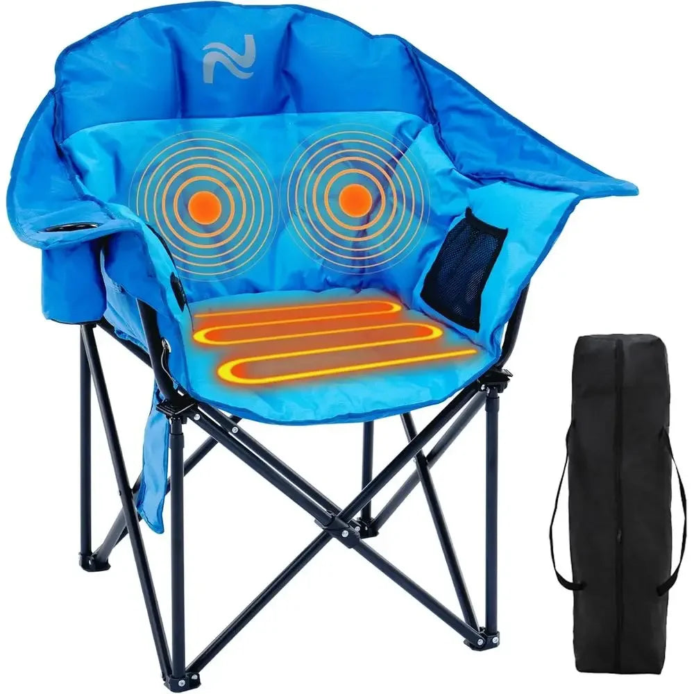 Thick Padded Outdoor Heated Massage Chair for Adults - Ideal for Camping and Sports Activities