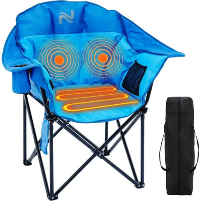 Thick Padded Outdoor Heated Massage Chair for Adults - Ideal for Camping and Sports Activities