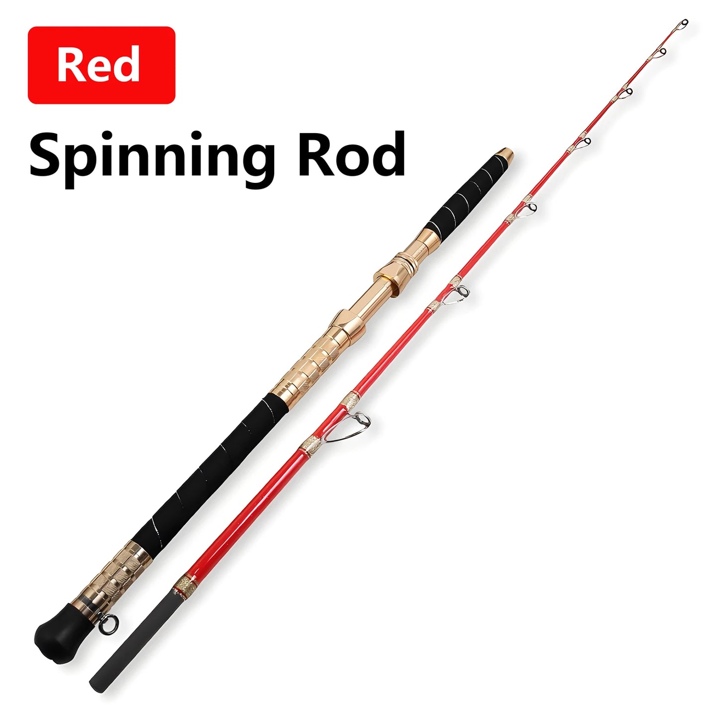 Sea Boat Jigging Fishing Rod for Cuttlefish Octopus Squid,Solid Fiberglass Spinning Casting Rod,XXH Ocean Fishing Pole Tool