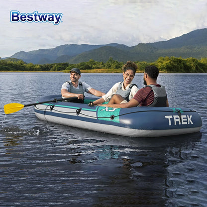 Bestway 61153/61154 2-3 Person Inflatable Kayak - Durable PVC Material, Large Adventure Boat, Kit Forma