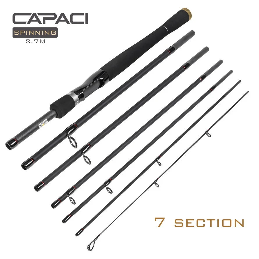 LEO Fishing Rod Casting/Spinning Rod Several Short Sections Fish Rod Telescopic Rod 1.8M-2.7M High Carbon Lure Rod Traveling Rod
