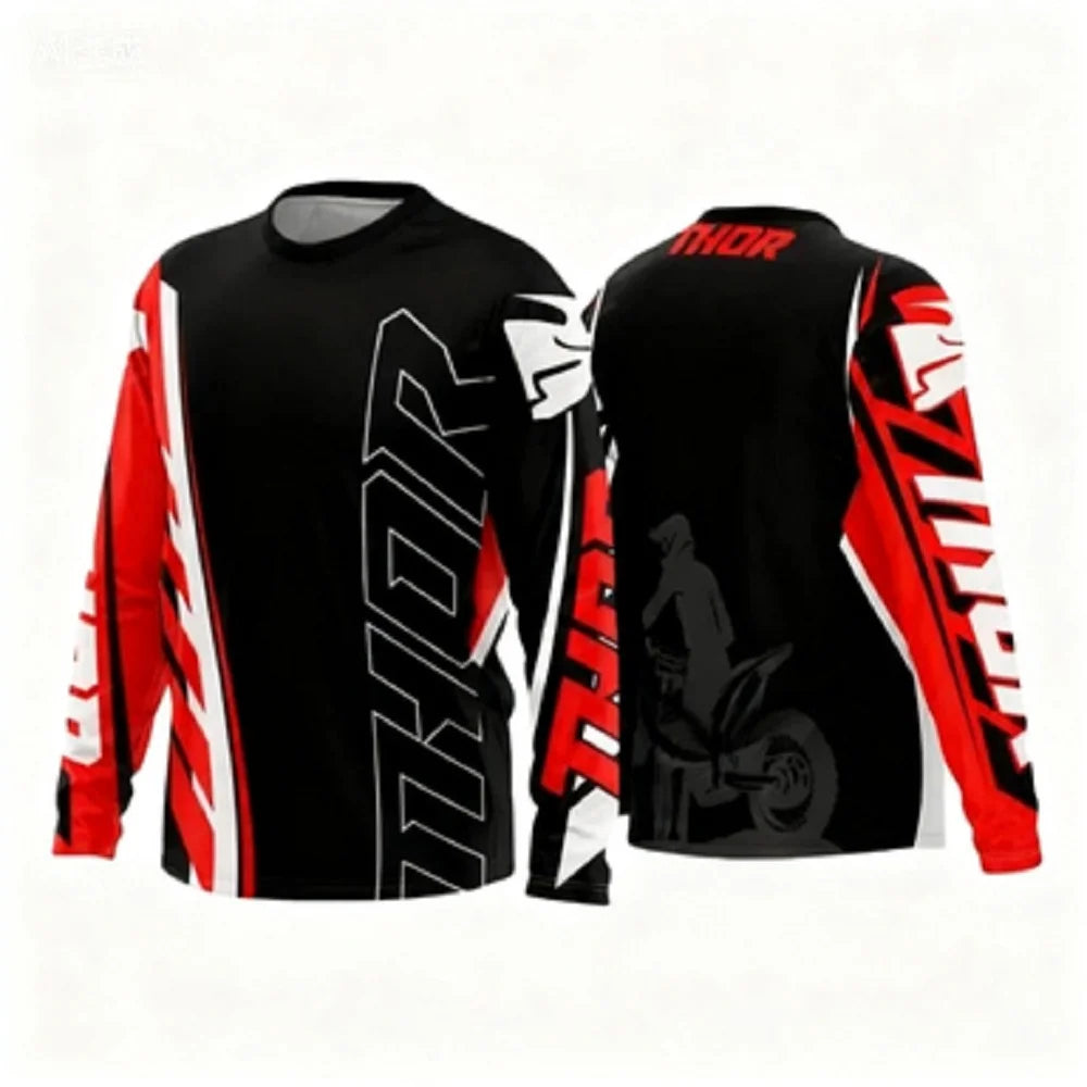 THOR Motorcycle Riding Jacket Long Sleeve Breathable Professional Racing Suit Outdoor Sports Protective Gear for Off-Road Riders