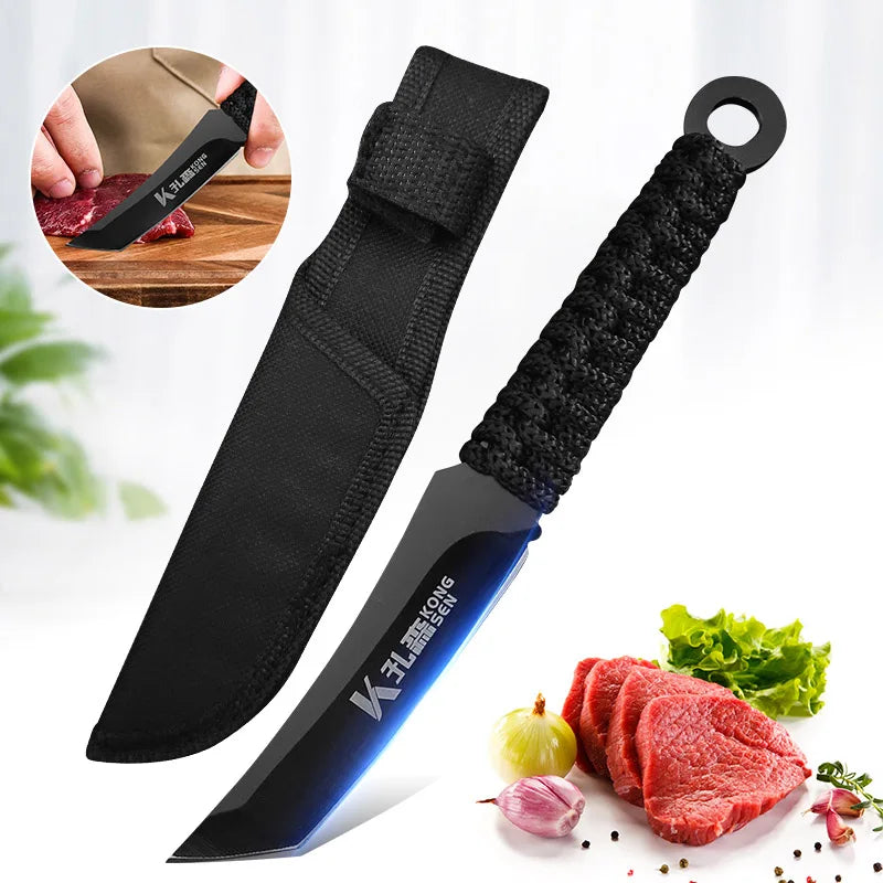 Hand Forged Blade Barbecue Boning Knife Cleaver Meat Chop Vegetable Kitchen Knives Slicing Fruit Fish Filleting Knife Chef Tools