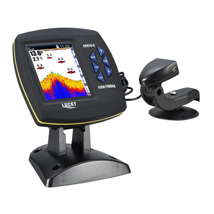 Portable Fish Finder Wireless Sonar Sensor Fishing Depth Finder Locator Fishfinder with Wired Transducer for Boat Kayak Fishing