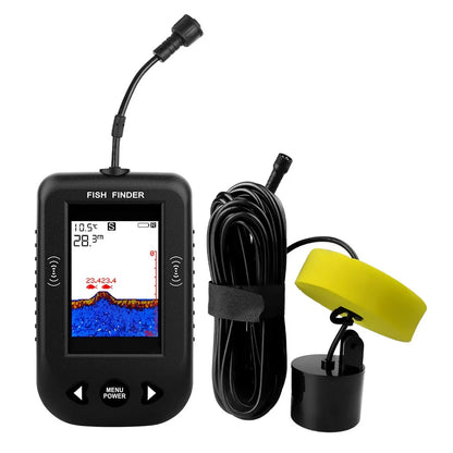 45 Degrees XF03 Fish Finders LCD Display Wire Design Portable Sonar Finders 100M Depth Depth Detection Sonar Fish Finder