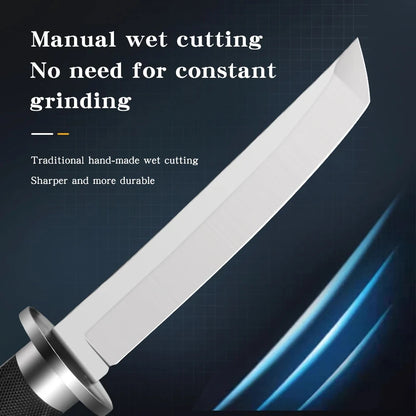 Portable  Straight Knife, Wilderness Survival One-piece Keel Knife, Handle Meat Knife, Sharp Fruit Cutting Knife