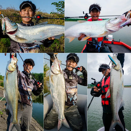 PURELURE JIEKE 9FT Spinning Casting Rod High Carbon Universal Long Throwing Fishing Rod in FUJI Accessories Fast