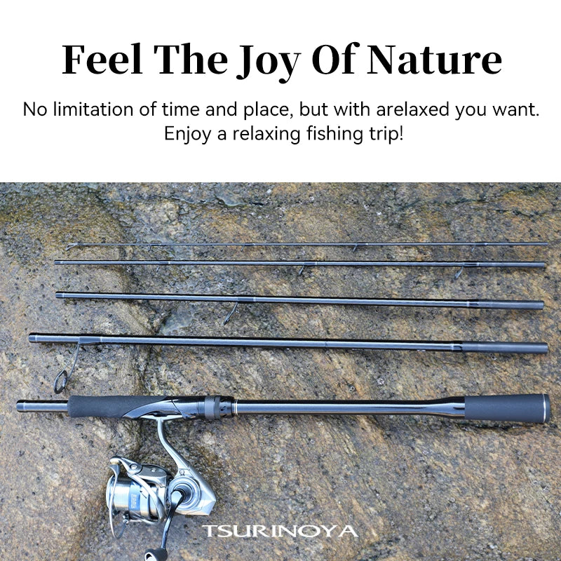 TSURINOYA Travel Fishing rod LURE VALLEY 5 Section 1.98m 2.08m 2.28m 2.44m 2.7m FUJI SIC+A Guide Action RF Spinning Casting Rod