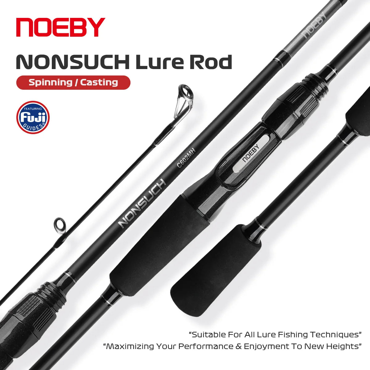 NOEBY NONSUCH High Carbon Fishing Rod ML M MH 1.83m 1.98m 2.13m Spinning Casting Rod Fuji Guide Multipurpose Pike Trout Fishing