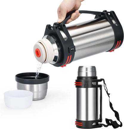 Large Capacity Thermos Pots 1.5L Stainless Steel Hot & Cold Thermos Emergency Water Bottle Thermos Car Hot Thermos Kettle