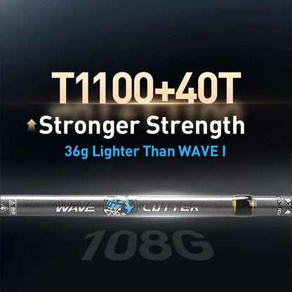 HASIDA Waves II Surf Long Casting Spinning Rod T1100 Carbon Titanium Guides Fast Action for Sea Bass 110m+ Long Casting Distance