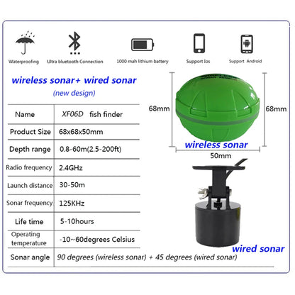 2026 New Design Brand New Smart Phone Fish Finder Sonar Android & IosFish Finder Bluetooth Intelligent Fish Visual Fishing