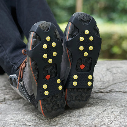 10 Teeth Climbing Crampons Anti-Slip Mountaineering Cleats Unisex Snow Claw Shoe Covers Walking Hiking Accessories