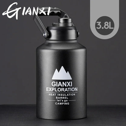 GIANXI Outdoor Ice Bucket Thermos Kettle Thermos Cup Ice Cube Thermos Large Capacity Camping Stall Stainless Steel Kettle
