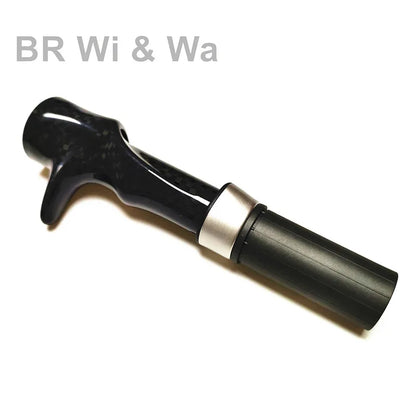 BR Wi & Wa Carbon Reel Seat 3K Woven Carbon Fiber  Body With FUJI Hood DIY Spinng Fishing Rod Casting Rod Repair  Building 1PCS
