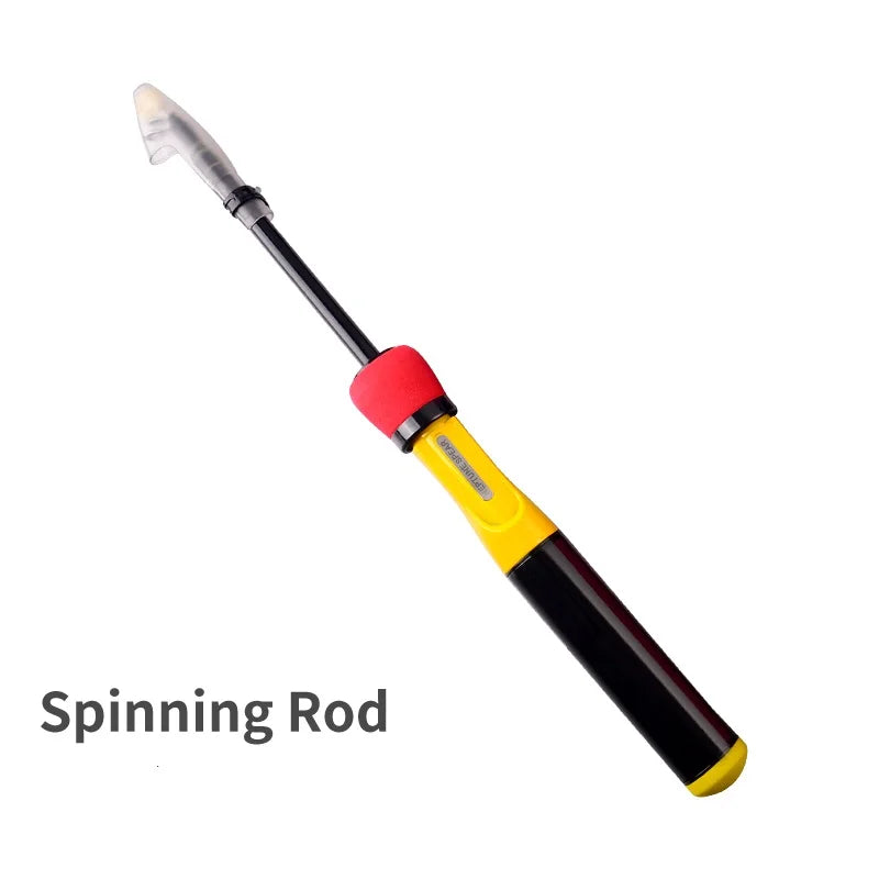 1.2m 1.5m Spinning Rod Carbon Fiber Ultralight Telescopic Casting Rod Kids Travel Mini Pole Fishing Reel Carp Fishing Tools