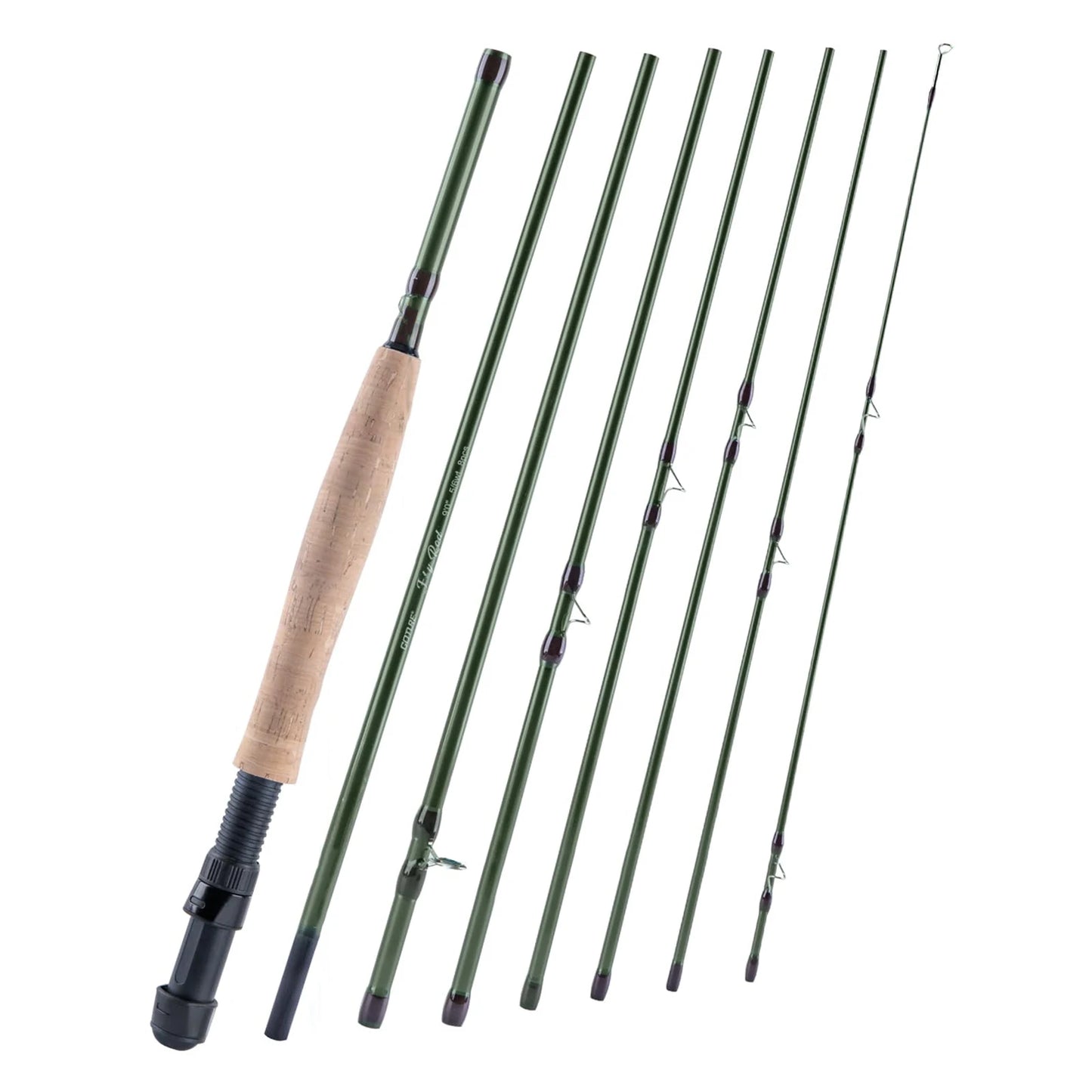 Goture #5/6 Travel Fly Fishing Rod 2.7M Multinodal Medium Fast Action Fly Rod Cork＆carbon Handle Ultralight Fishing Tackle