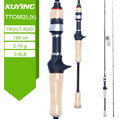 KUYING TETON Stream Trout 1-3lb 2-4lb 3-8lb Fishing Rod Lure Cane Spinning Baitcasting FUJI Carbon UL L SUL Ultralight