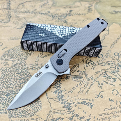 Folding Pocket Knives D2 Drop Point Blade Nylon Fiber Handle Outdoor Camping Tactical Hunting Survival EDC Utility Knives Tools