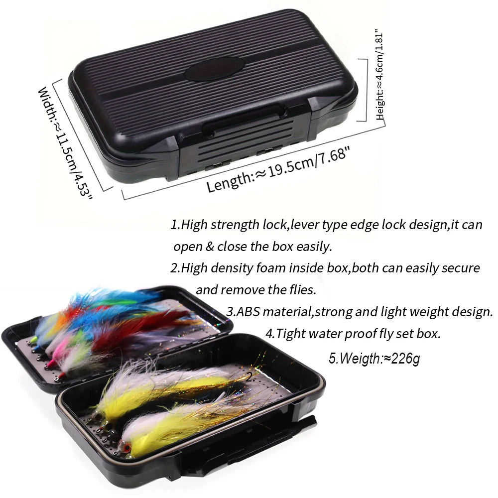 10PCS/Box Fly Fishing Flies Kit for Trout Salmon Steelhead Pike Big Streamer Fly Set of Saltwater Fishing Lure Baits