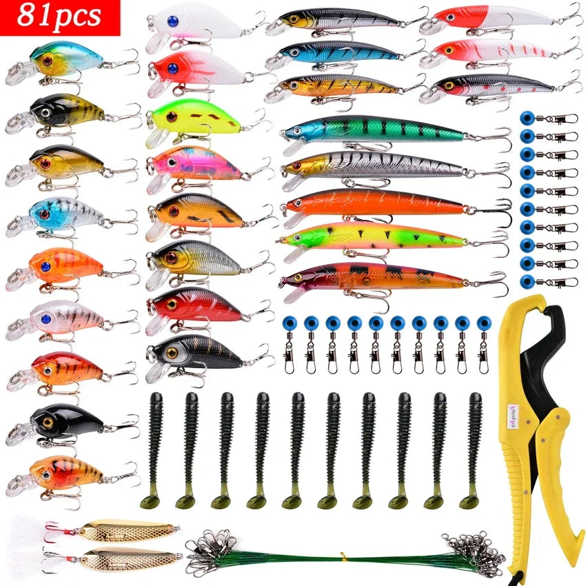 Mixed Fishing Lures Kit Lure Set Wobbler Crankbaits Swimbait Minnow Hard Baits Spiners Carp Fishing Tackle