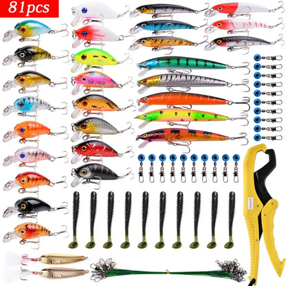 Mixed Fishing Lures Kit Lure Set Wobbler Crankbaits Swimbait Minnow Hard Baits Spiners Carp Fishing Tackle