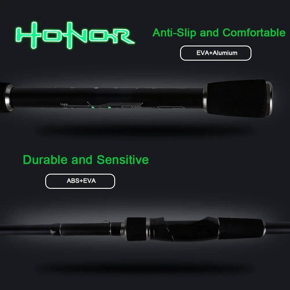 MIFINE HONOR Telescopic Travel Fishing Rod CW 3-18g 6-27g Spinning Rods 2.1M 2.4M 2.7M 24T Carbon Fiber Solid Tip Portable Rods