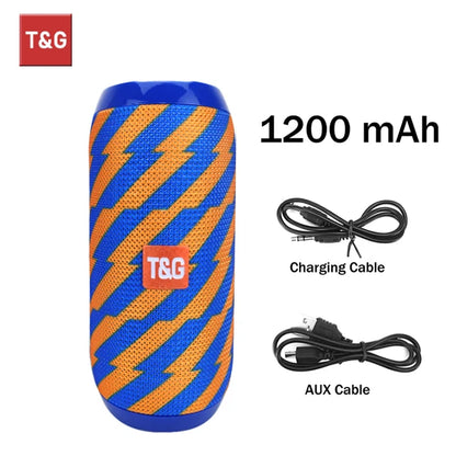 Bluetooth Speaker T&G TG117 Portable TWS Sound Box Waterproof Loudspeaker Outdoor Stereo Surround Speakers Support TF FM Radio