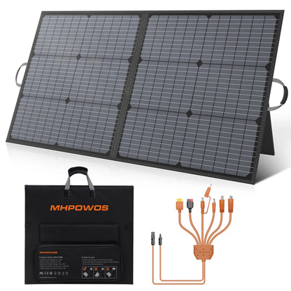 MHPOWOS 400W 220W 110W Solar Charger Portable Waterproof Foldable Solar Panel for Camping RV Garden Roof Off Grid System