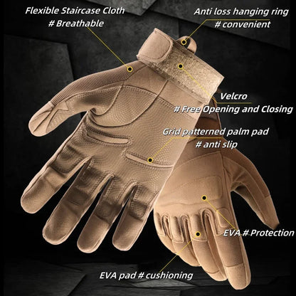 Touch Screen Anti-Skid Full Finger Tactical Gloves For Men And Women Driving Riding Hunting Motorcycle Climbing Tactical Gloves