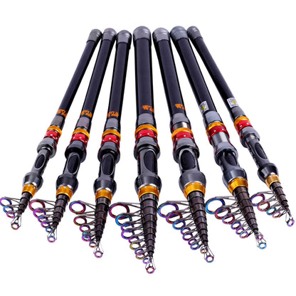 Sougayilang 99% Carbon 1.8M - 3.6M Portable Telescopic Fishing Rod Blank Spinning Rods Fish Hand Fishing Tackle Sea Rod